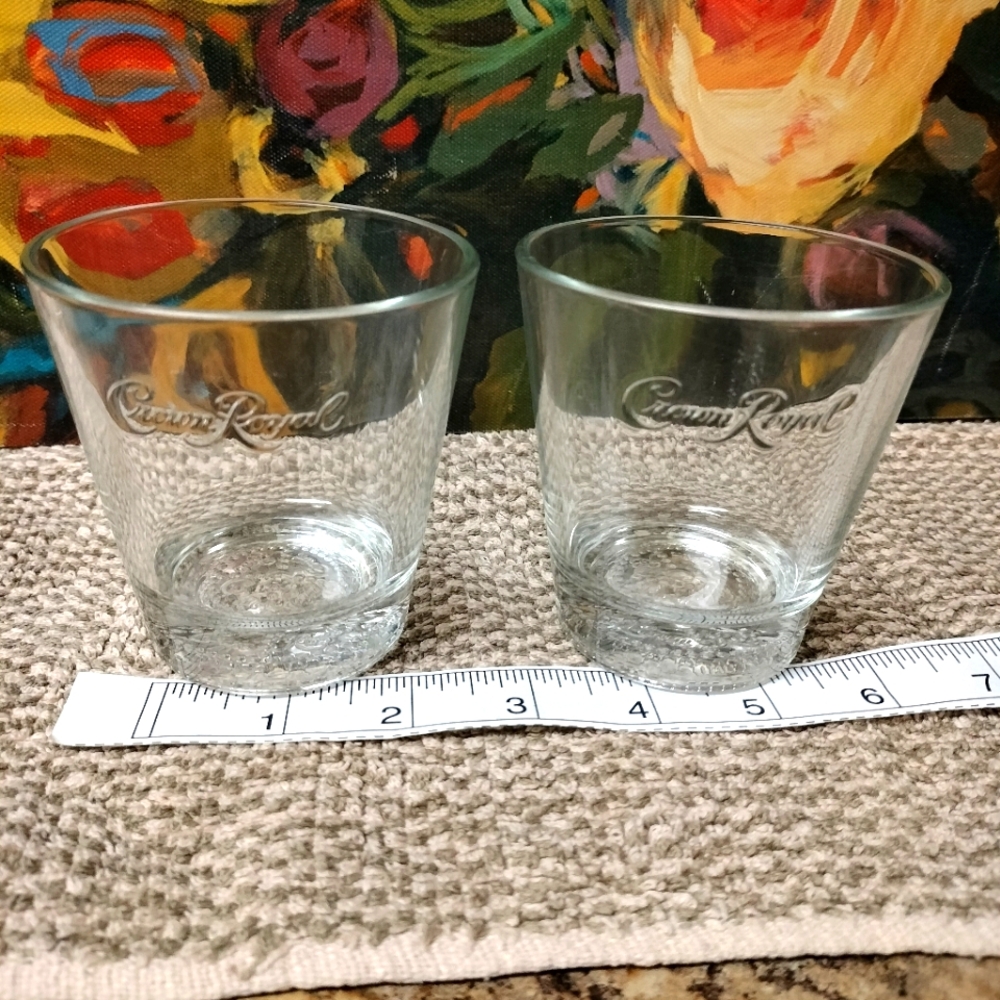 2 Crown Royal rocks glasses